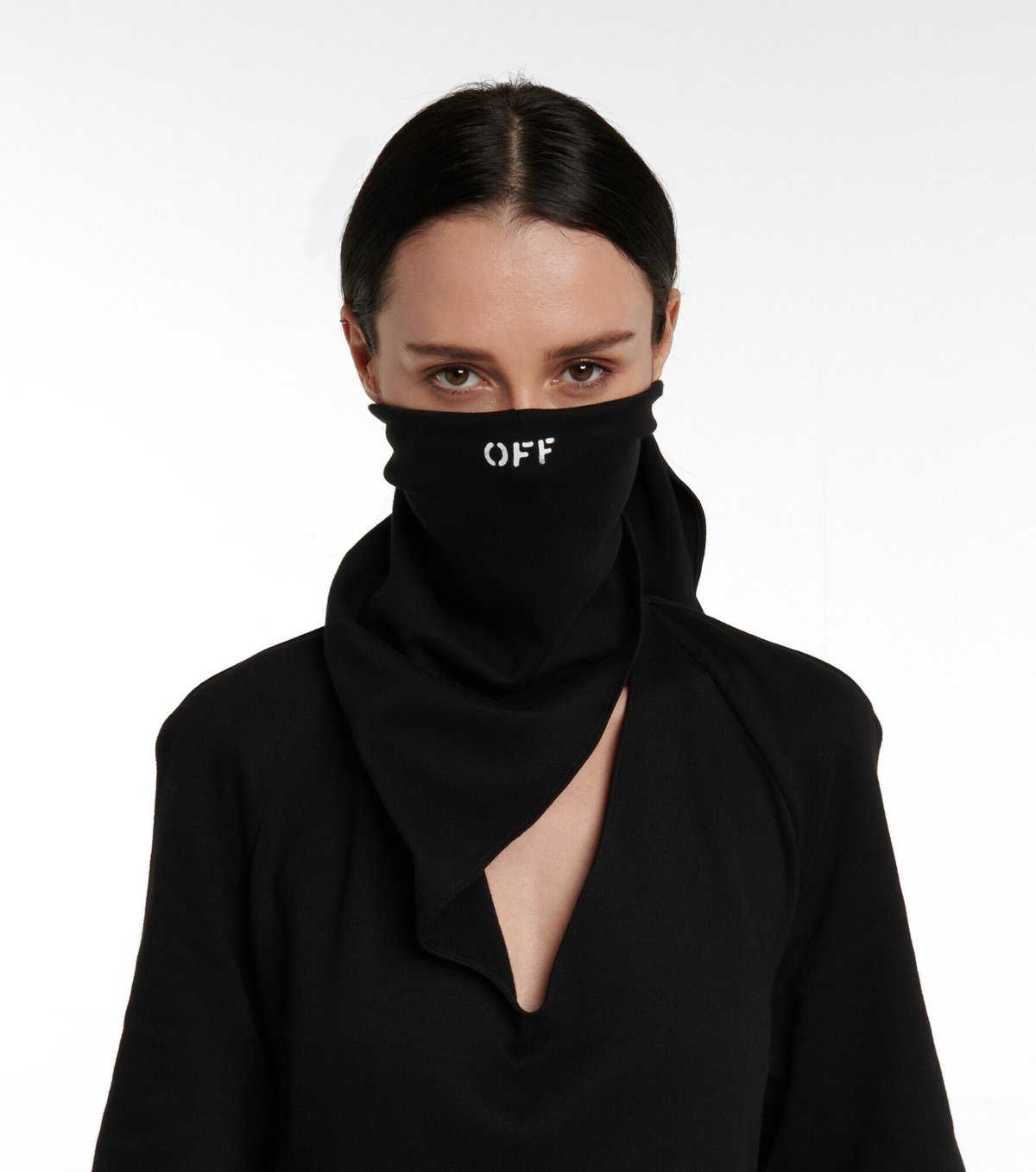 Off-White - Bandana cotton jersey minidress