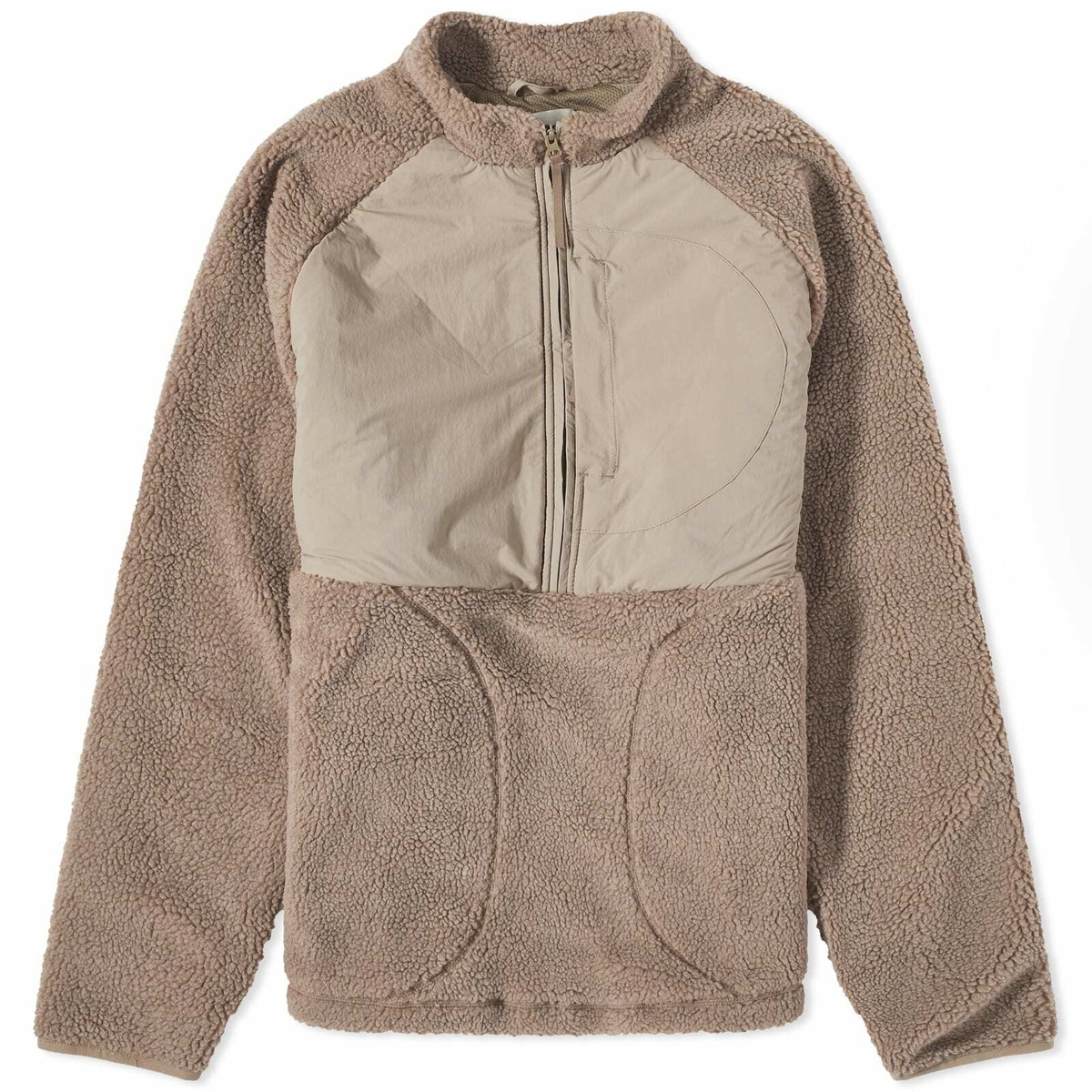 Satta Men's Suma Half Zip Fleece in Plum Brown