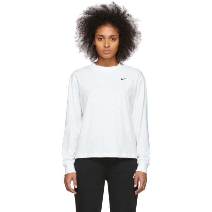 Nike White NSW Essentials Long Sleeve T-Shirt Nike