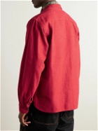 KAPITAL - CPO Brushed Cotton-Fleece Shirt - Red