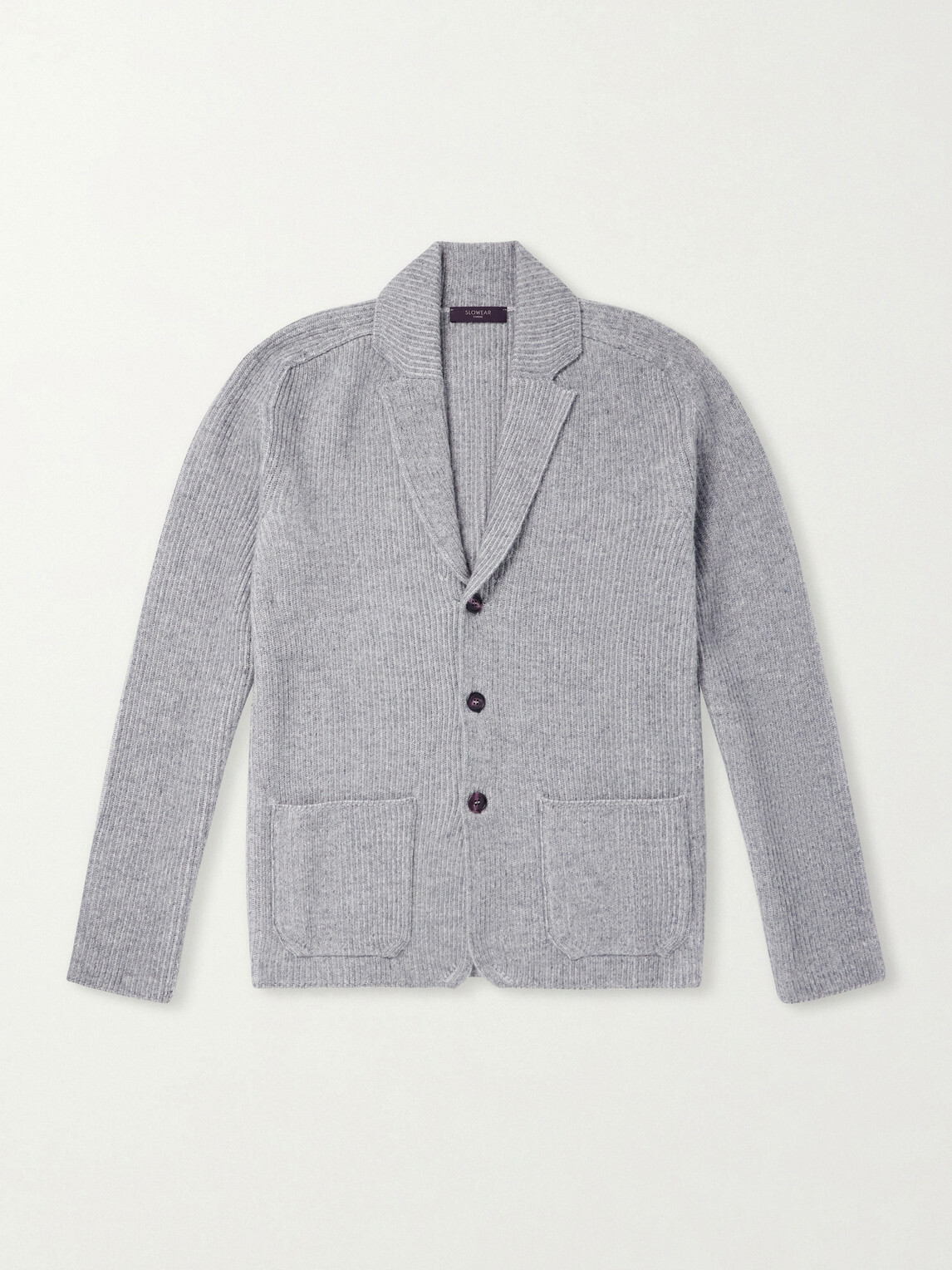 Slowear - Single-Breasted Ribbed Virgin Wool Blazer - Gray
