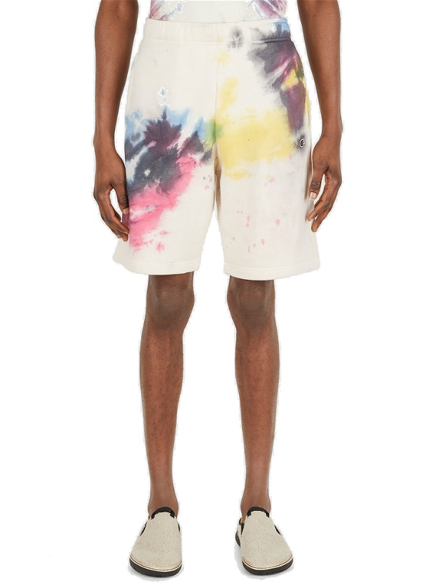 Photo: Contemporary Tie Dye Track Shorts in Beige