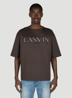 Lanvin - Logo Embroidery T-Shirt in Brown