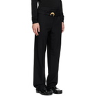 Marine Serre Black Tailored Belted Serge Trousers