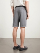 Canali - Straight-Leg Stretch Cotton-Blend Shorts - Gray