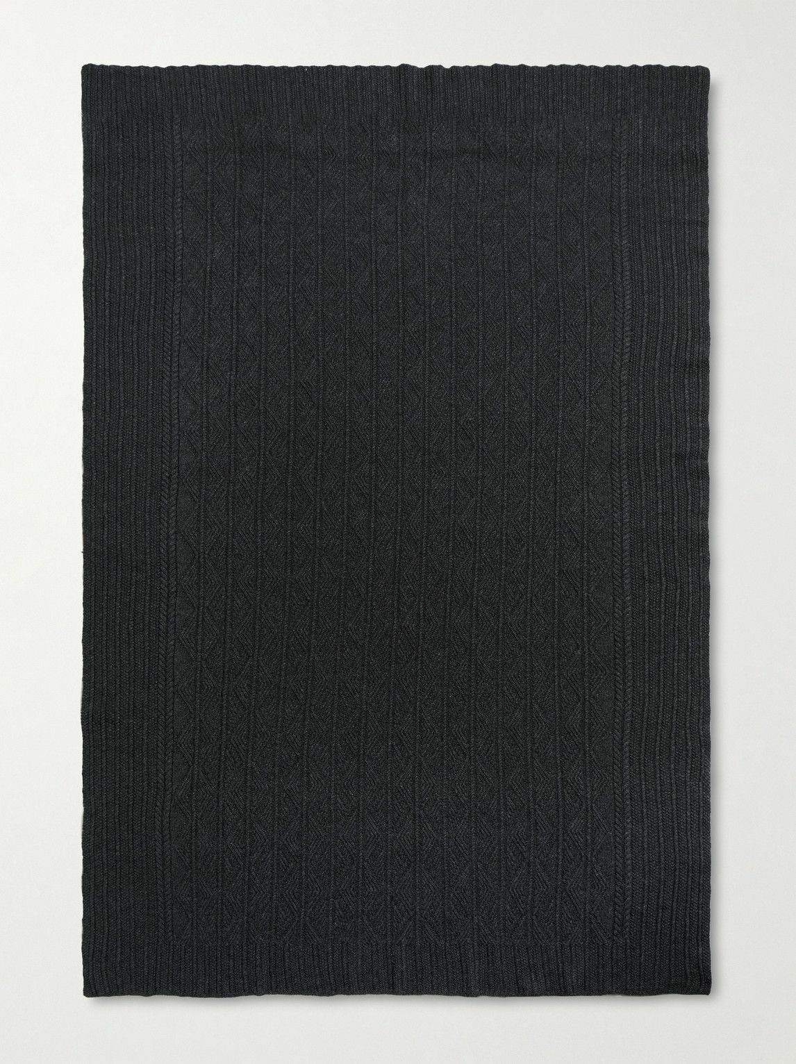 Inis Meáin - Aran Textured-Knit Cashmere Blanket
