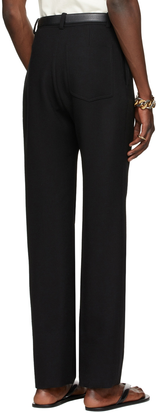 Maximilian Black Wool Mark Trousers
