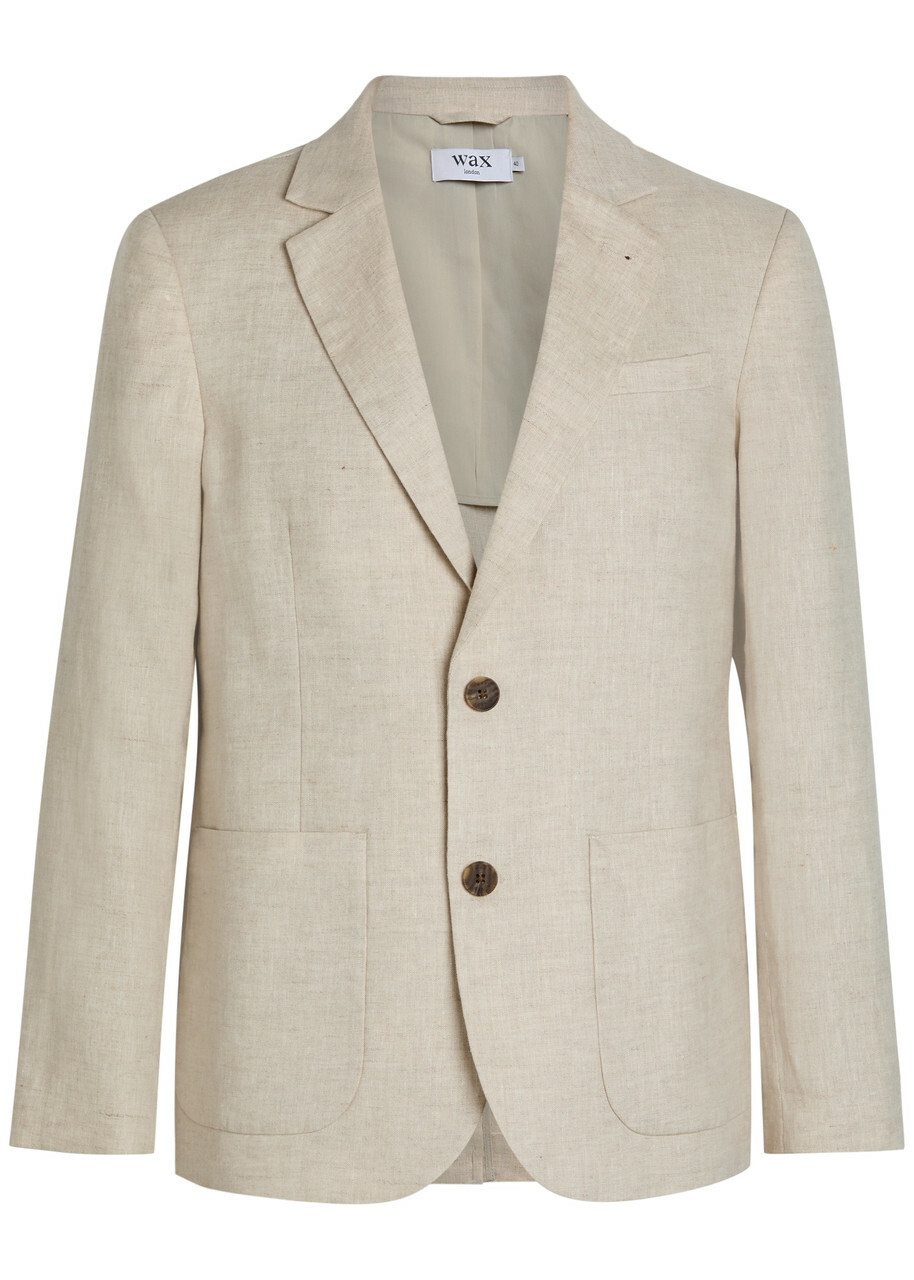 Wax London Fintry Linen Blazer Beige