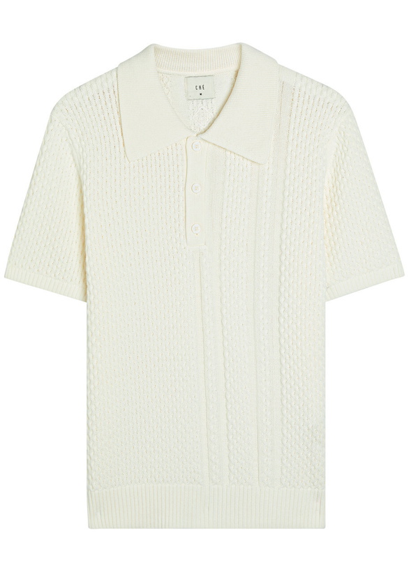 Photo: Che Santino Cotton-knit Polo Shirt Ecru