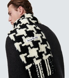 Acne Studios Houndstooth wool-blend scarf