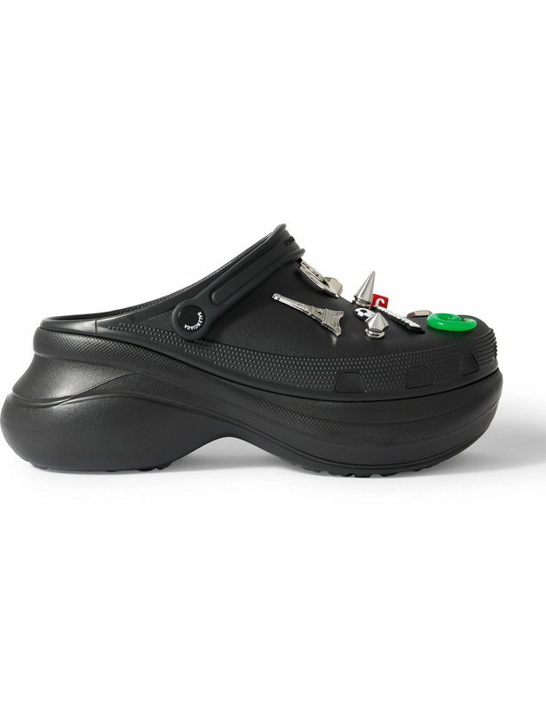 Photo: Balenciaga - Crocs™ Embellished Rubber Mules - Black