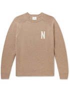 Norse Projects - Fridolf Logo-Intarsia Wool Sweater - Brown