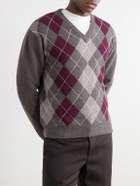 NN07 - Otto 60070 Argyle Wool Sweater - Gray