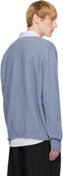 Maison Margiela Blue Pile Knit Sweater