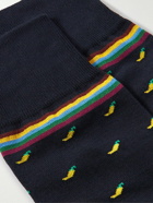 Paul Smith - Intarsia Cotton-Blend Socks