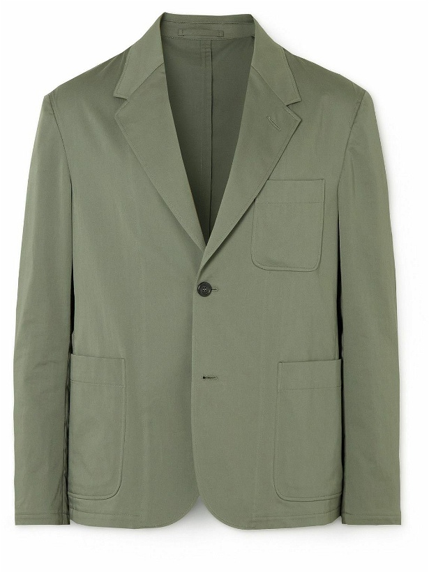 Photo: Dunhill - Stretch Cotton and Silk-Blend Suit Jacket - Green