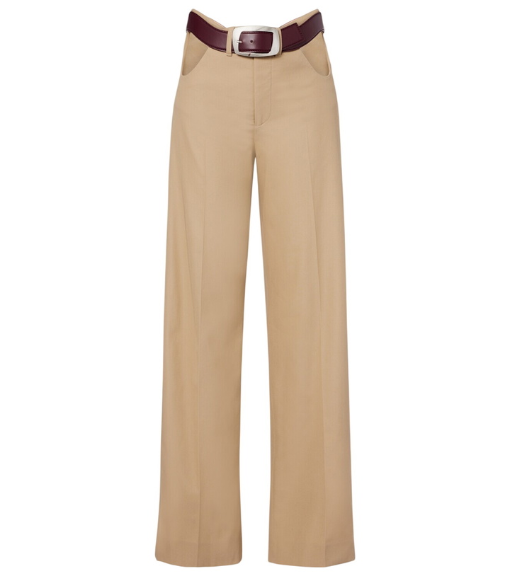 Photo: Jean Paul Gaultier Cutout cotton wide-leg pants