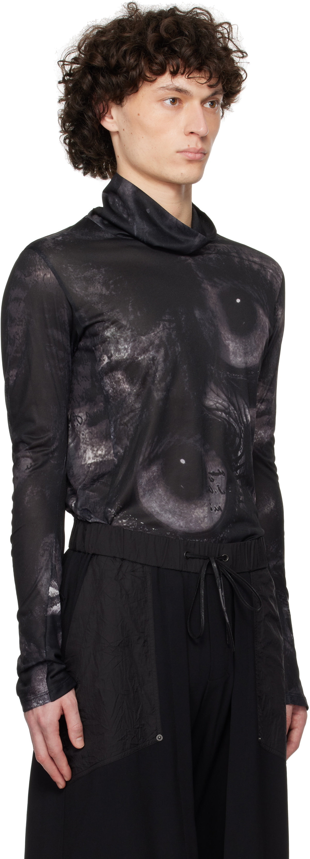 CARNET-ARCHIVE Black Digital College: Bird Eyes & Human Faces Turtleneck