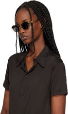 LOEWE Gold Anagram Hexagonal Sunglasses