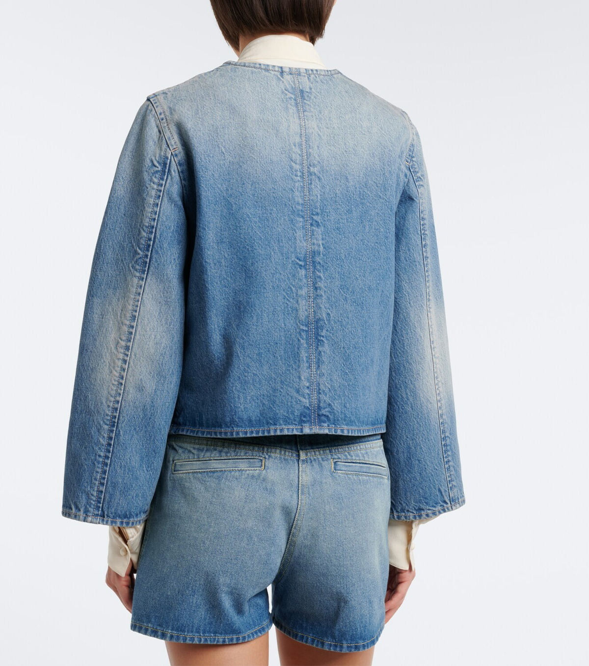 Valentino VGold faded denim jacket