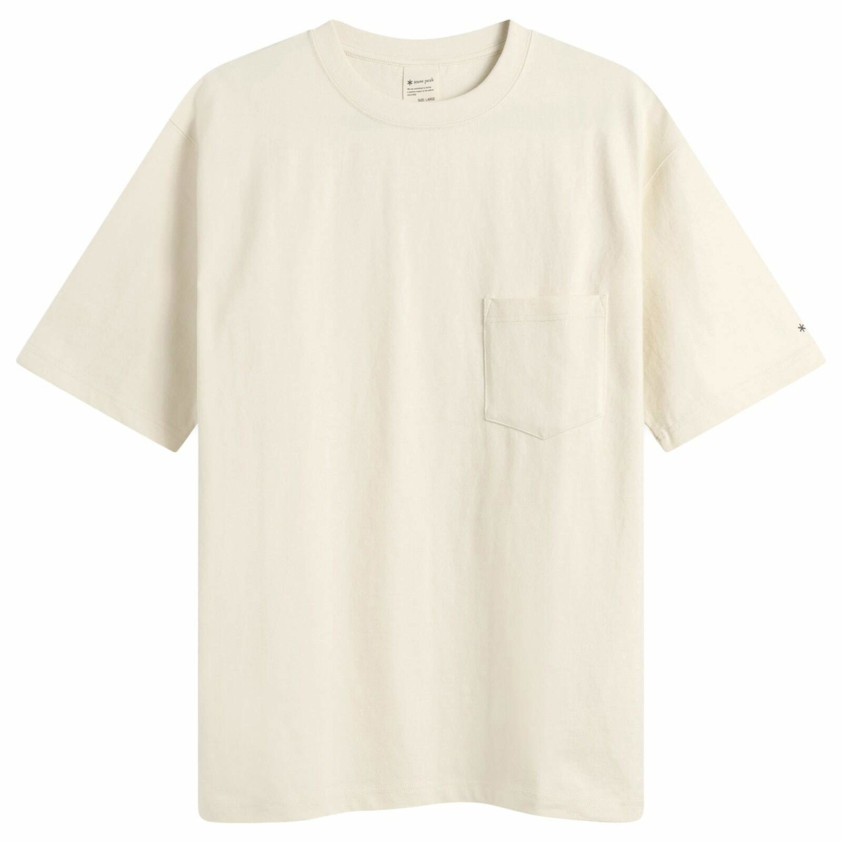 Snow Peak Men's Recycled Cotton T-Shirt in Oatmeal