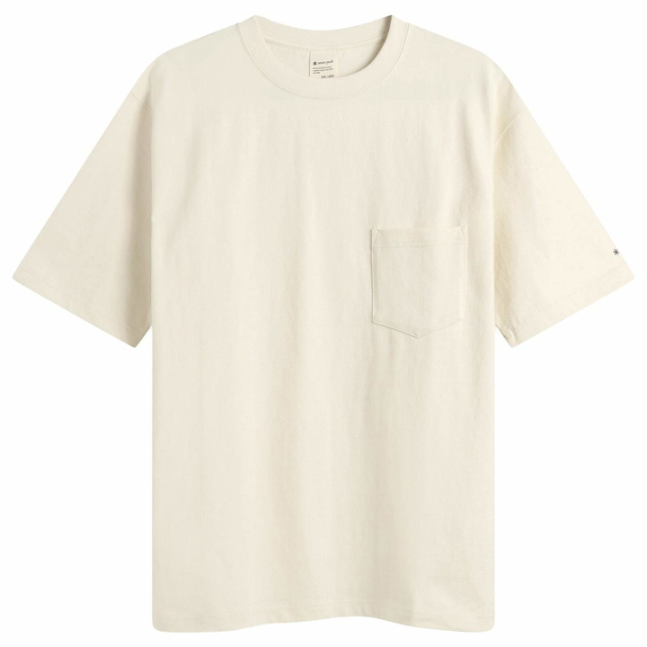 Photo: Snow Peak Men's Recycled Cotton T-Shirt in Oatmeal