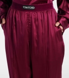 Tom Ford Silk-blend satin wide-leg pants
