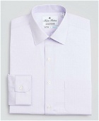 Brooks Brothers Men's Regent Regular-Fit Dress Shirt, Performance Non-Iron with COOLMAX, Ainsley Collar Twill Check | Lavender