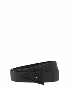 BOTTEGA VENETA - 3cm Leather Belt W/ Triangle Buckle