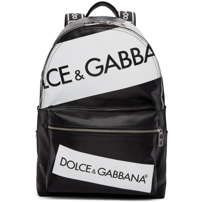 Photo: Dolce and Gabbana Black Tape Logo Backpack