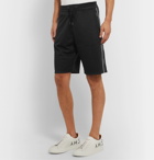Givenchy - Logo-Webbing Fleece-Back Jersey Shorts - Black