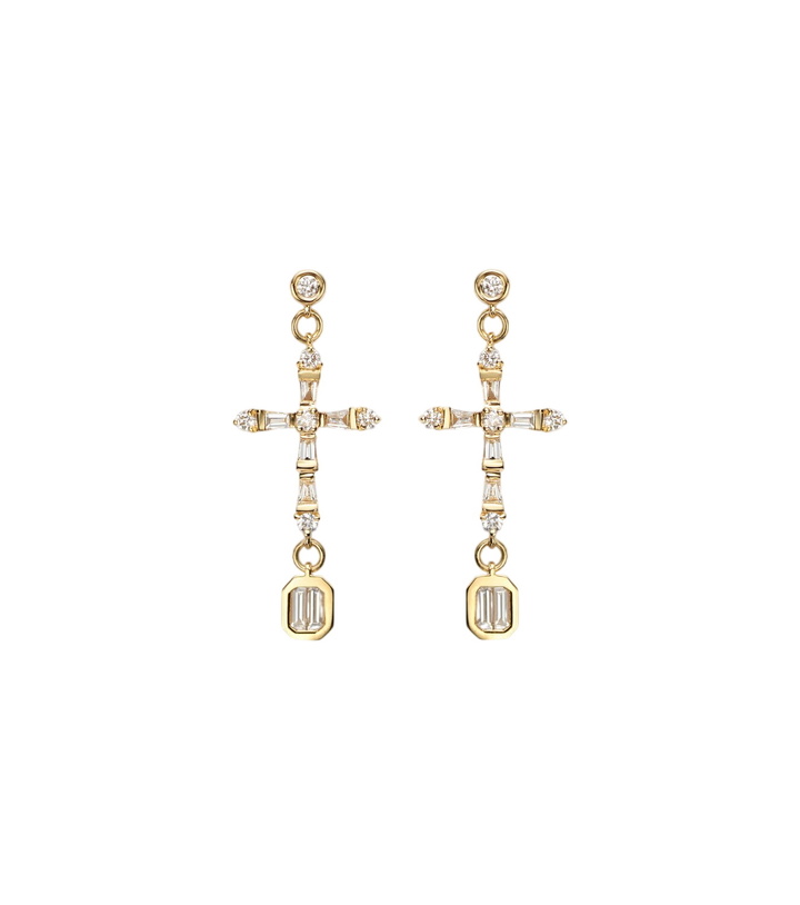 Photo: Shay Jewelry 18kt gold (750/1000) drop earrings with diamonds