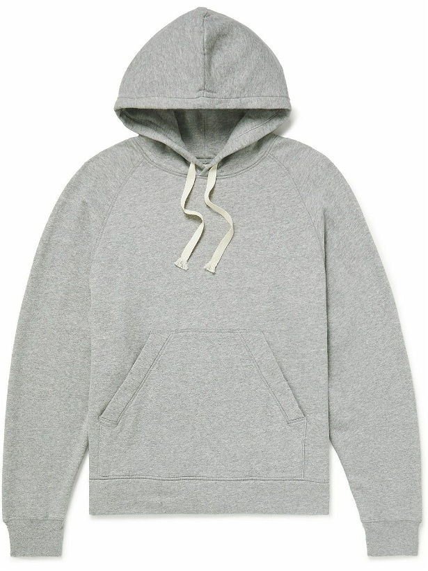 Photo: Officine Générale - Octave Fringed Cotton and Lyocell-Blend Jersey Hoodie - Gray