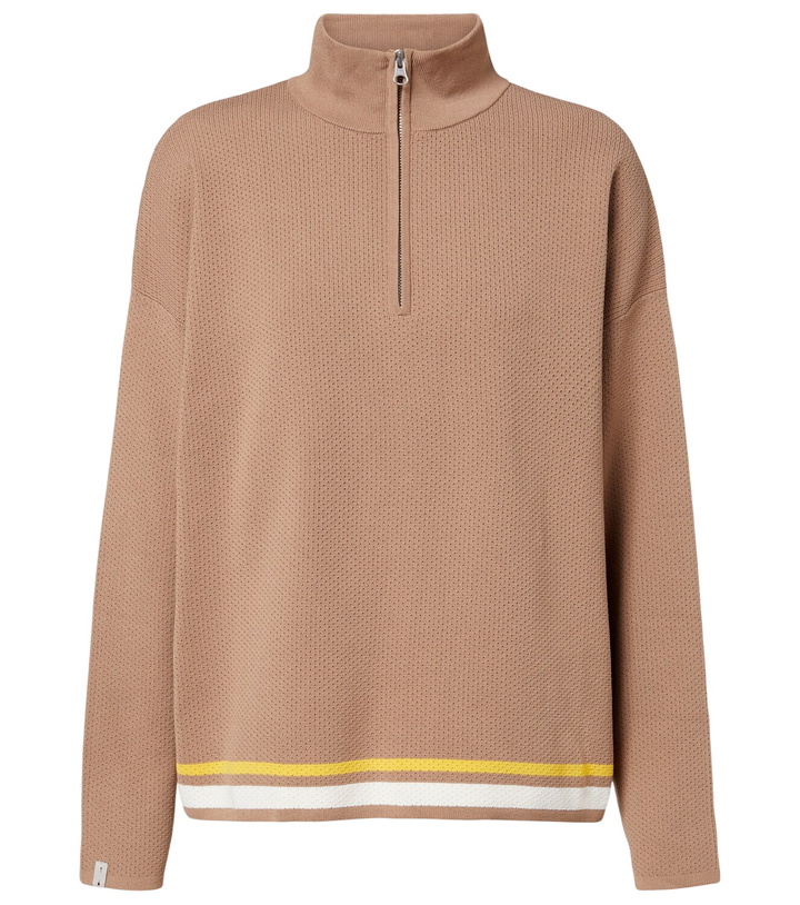 Photo: The Upside Veneto Carter knitted half-zip sweater