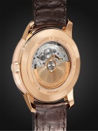 Vacheron Constantin - Patrimony Moon Phase and Retrograde Date Automatic 42.5mm 18 Karat Pink Gold and Alligator Watch, Ref. No. 4010U/000R-B329 X40R1503