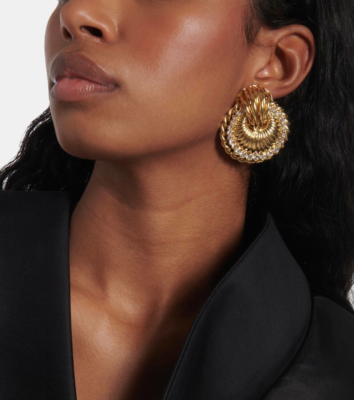 Alessandra Rich Shell embellished earrings