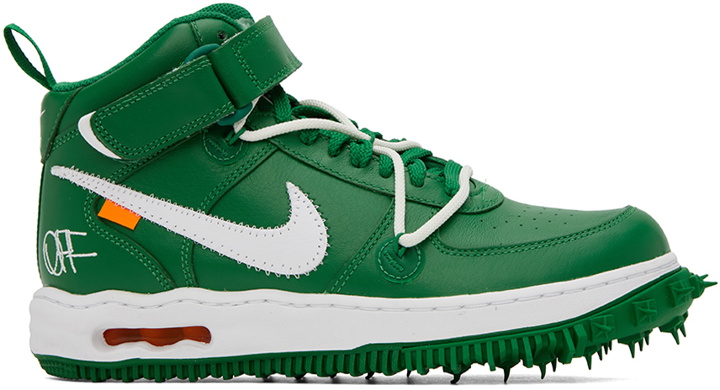 Photo: Nike Green Off-White Edition Air Force 1 Sneakers