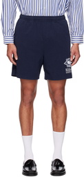 Sporty & Rich Navy 'NY Racquet Club' Shorts