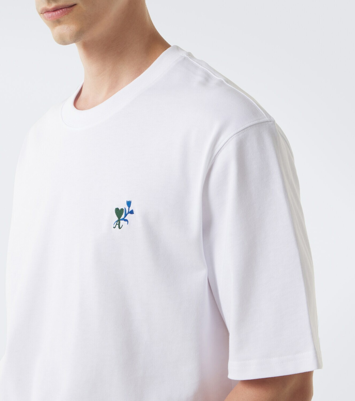 Ami Paris Ami De Cœur Tulipe cotton jersey T-shirt