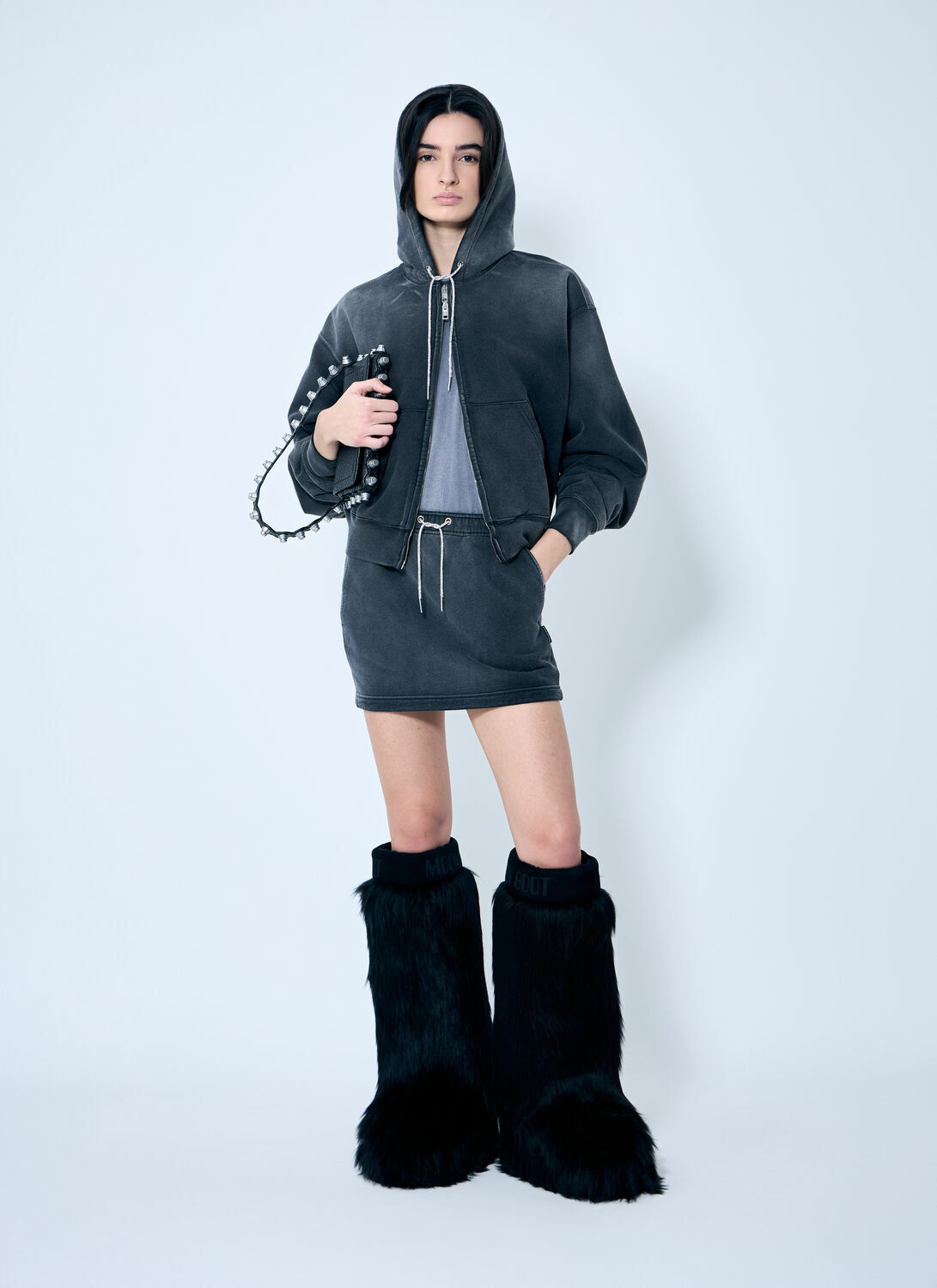 Alexander Wang Crystal Hotfix Tube Skirt