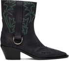 Enfants Riches Déprimés Black Cut Off Cowboy Boots