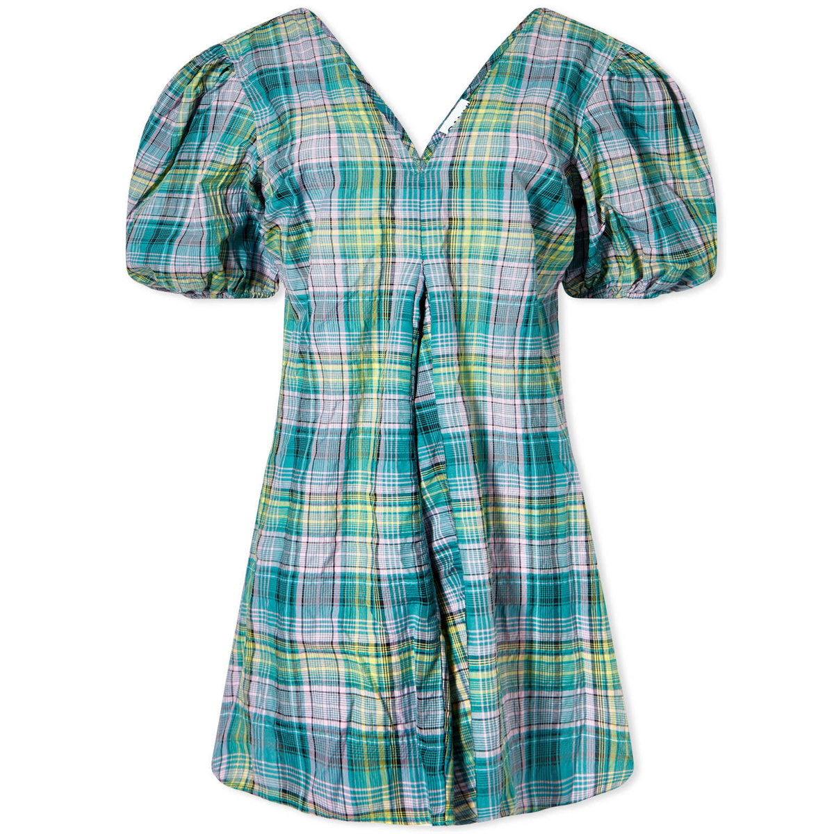 【送料関税込】GANNI Seersucker Check V-Neck Mini Dress s-l400.jpg