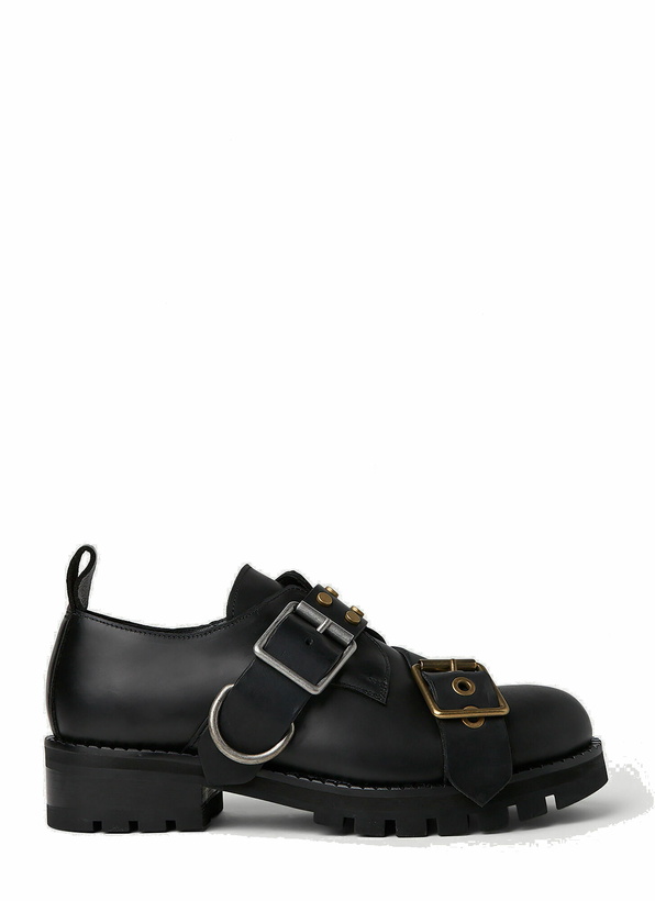 Photo: Combat Buckle Ankle Boots in Black