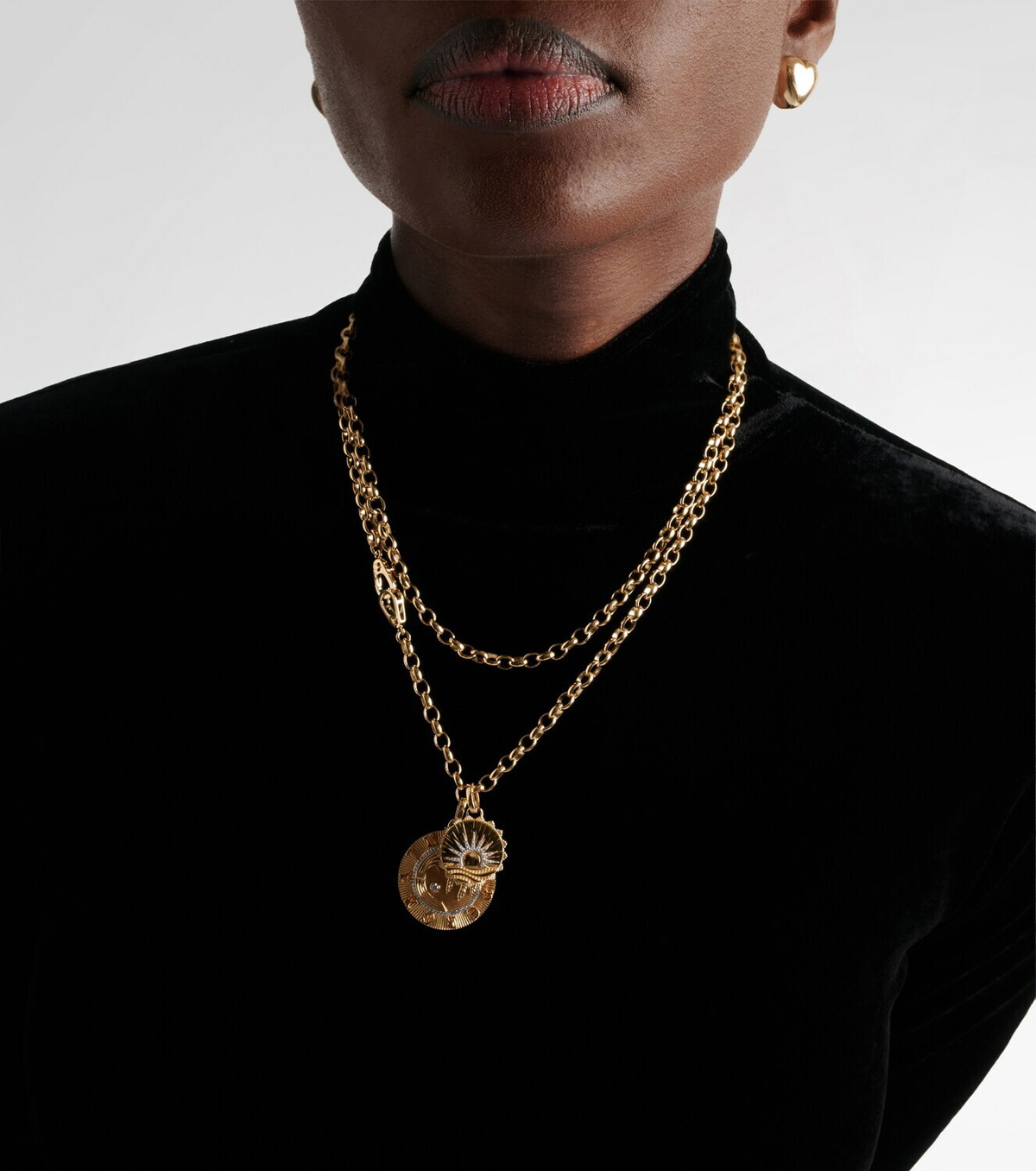 FoundRae Infinite Gratitude & New Beginnings 18kt gold necklace with diamonds