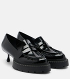 Noir Kei Ninomiya x Jimmy Choo leather loafer pumps