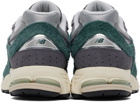 New Balance Gray & Green 2002R Sneakers