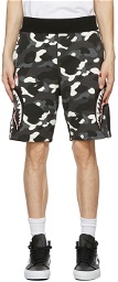 BAPE Black Camo Shark Sweat Shorts