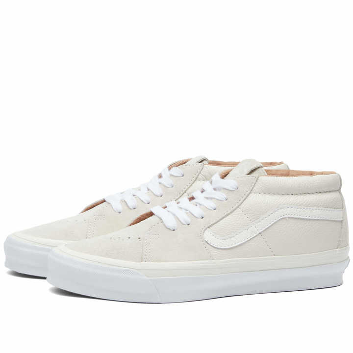 Photo: Vans Vault Men's UA OG SK8-Mid LX Sneakers in Blanc De Vintage White