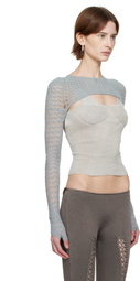 Isa Boulder Blue Crewneck Sleeves