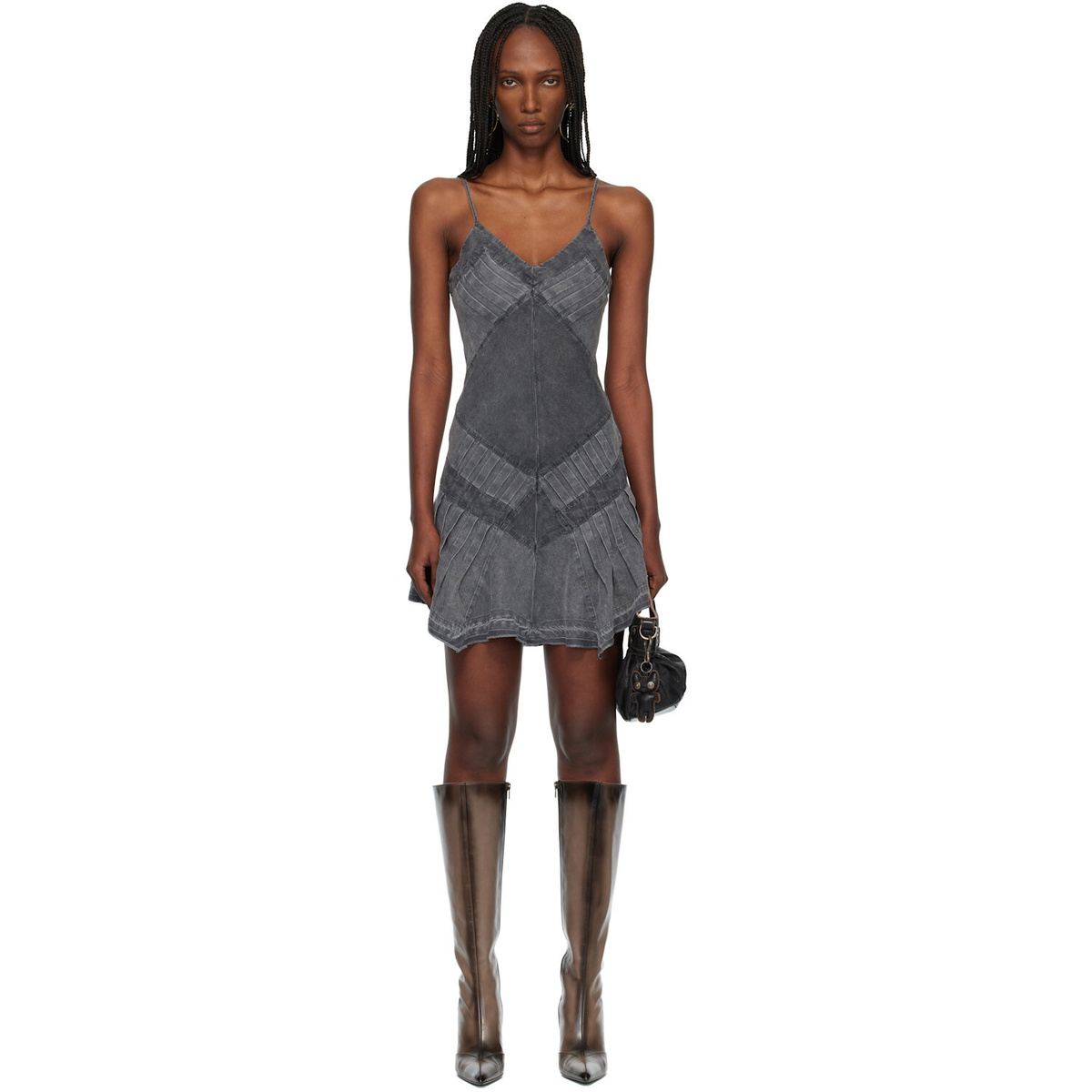 Miss Sixty Black KNWLS Edition Denim Cami Minidress